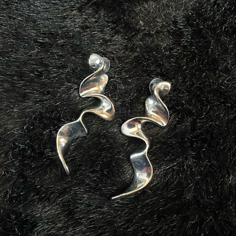 Silver earrings